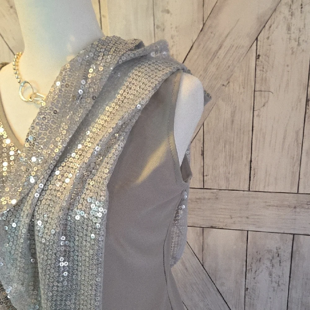 Silver Sequin Women's Top - Picture 2 of 4